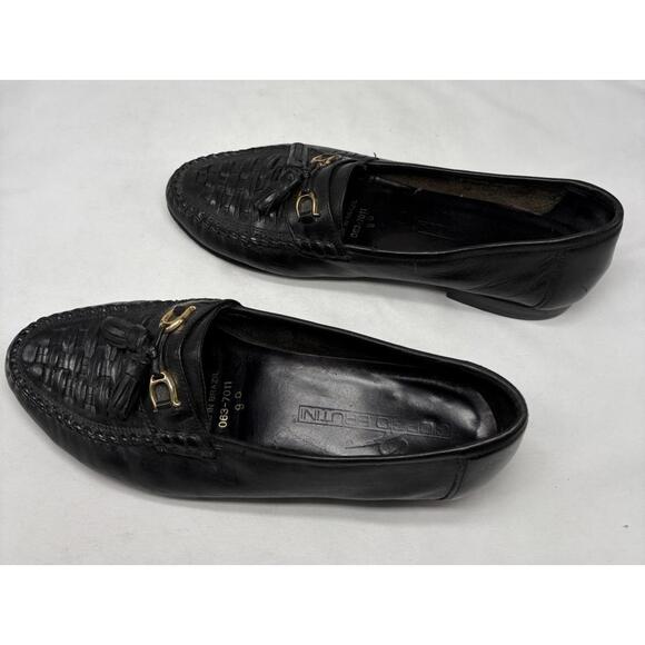 Giorgio Brutini Men's Dress Shoes Size 9 D Black Leather Loafer - Picture 1 of 5